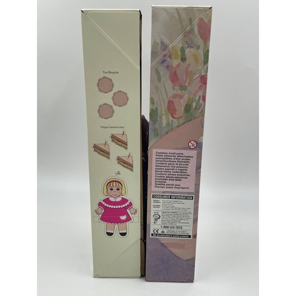 Spring Tea Party Barbie Doll Brunette Hair Blue Eyes NIB - Picture 9 of 10